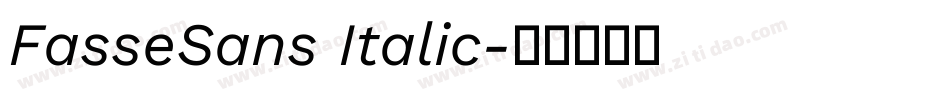 FasseSans Italic字体转换
